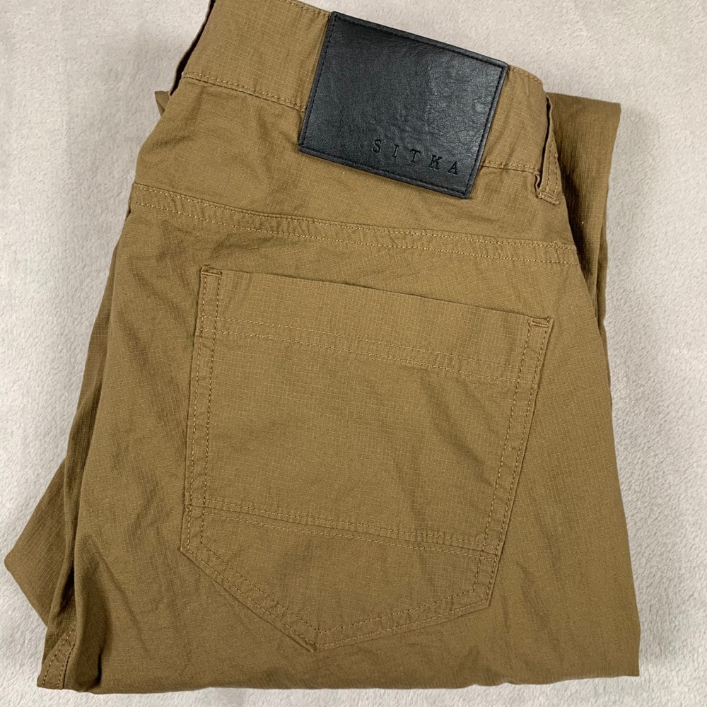 Sitka Territory Pants Mens 32x32 Brown Ripstop Cotton Stretch 600408